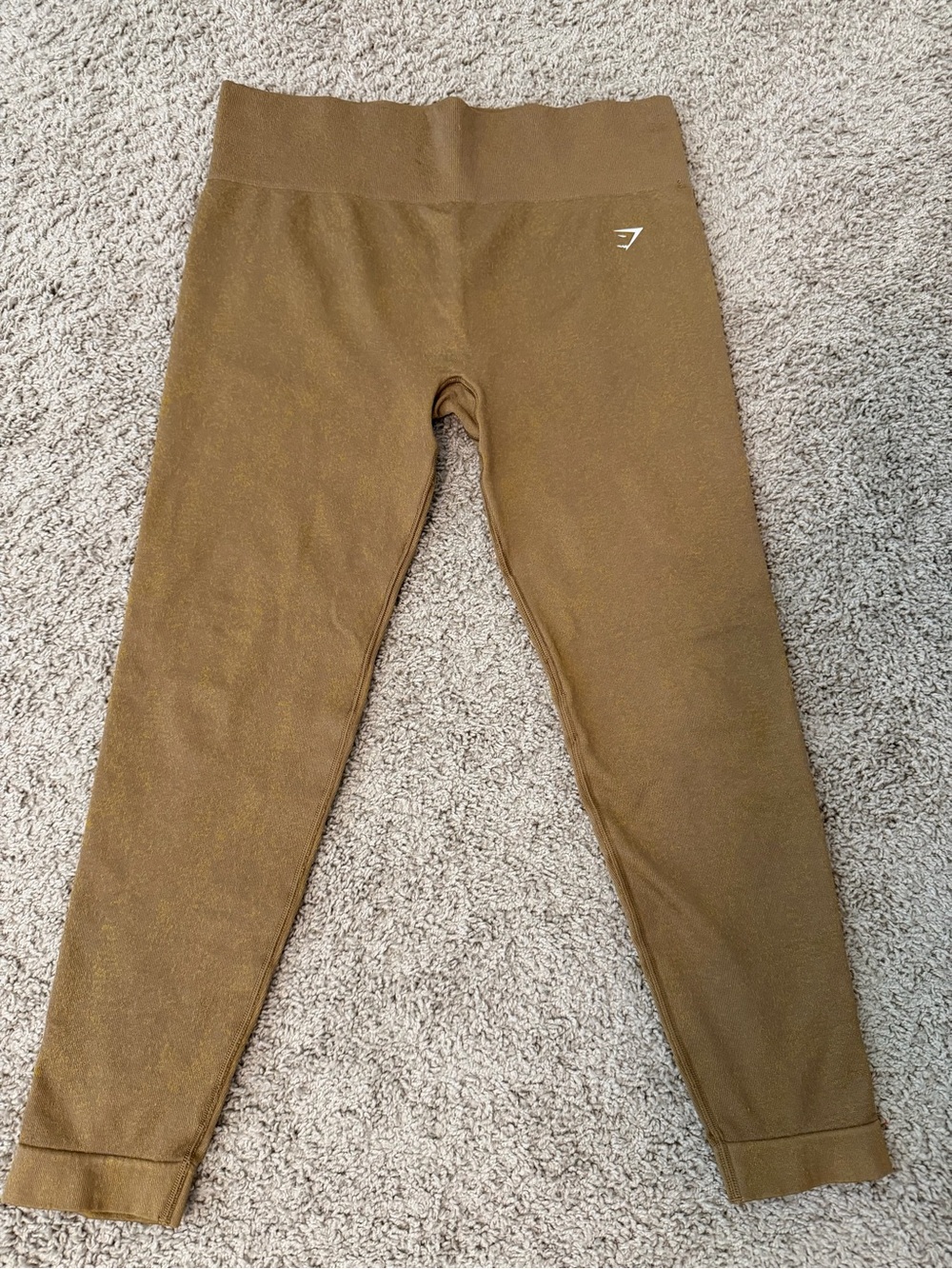 Women’s GYMSHARK Tan Adapt Fleck Seamless High Rise Workout Gym Lifting Leggings
